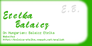 etelka balaicz business card